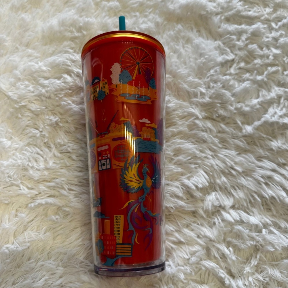 Starbucks Discovery Series Atlanta Tumbler 24 oz Reusable‎ Travel Cup with Straw - Picture 3 of 9